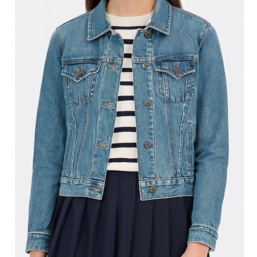 GAP Vintage 2002 Y2K Blue Denim Jacket Size XL Classic Preppy Minimalist Staple